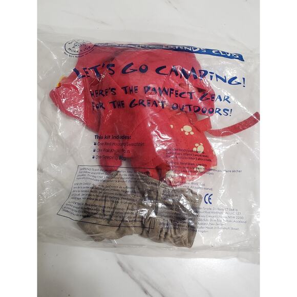 NEW BUILD A BEAR HIKING CAMPING OUTFIT hoodie khaki pants sleeping bag - Picture 1 of 4